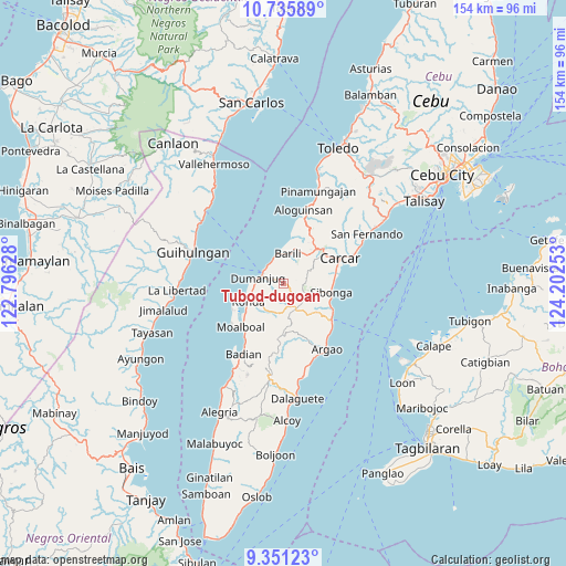 Tubod-dugoan on map