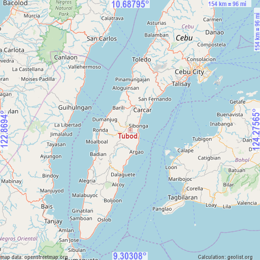 Tubod on map