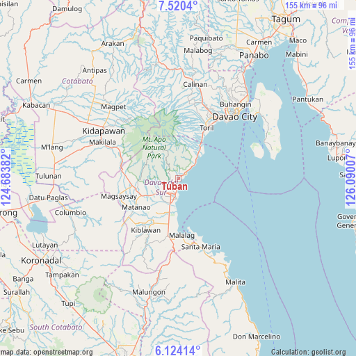 Tuban on map