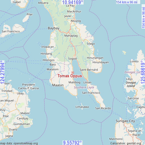 Tomas Oppus on map