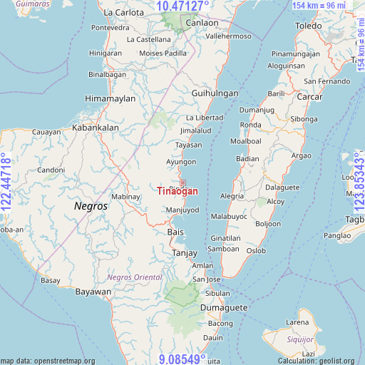 Tinaogan on map