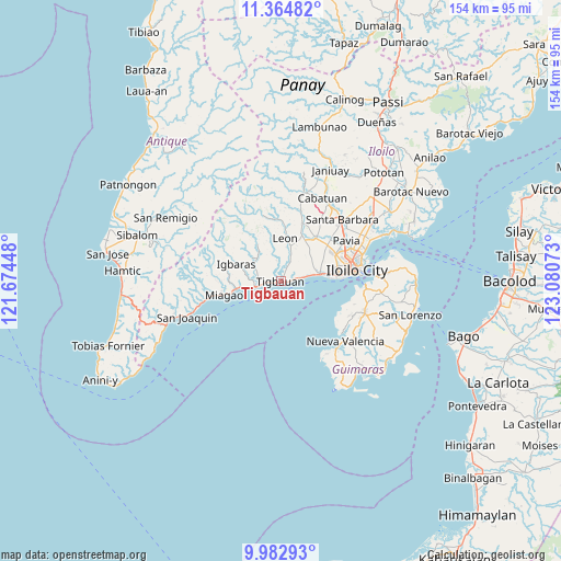 Tigbauan on map