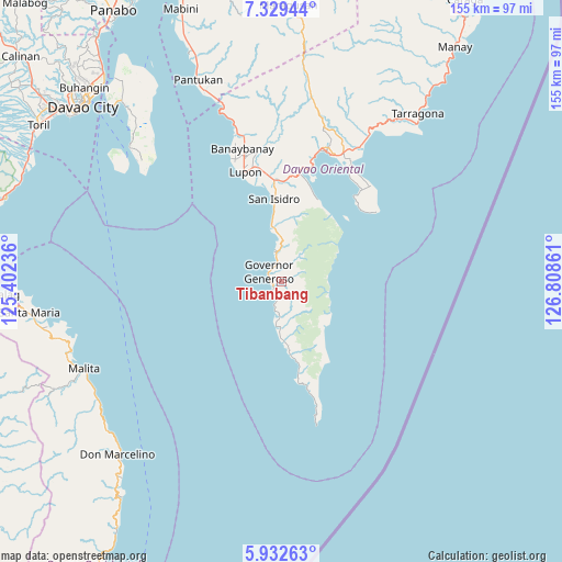 Tibanbang on map