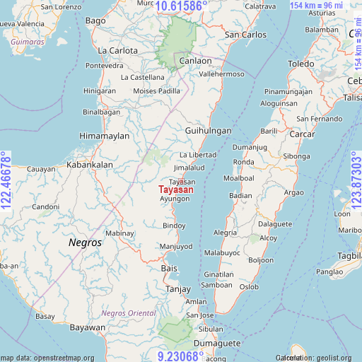 Tayasan on map