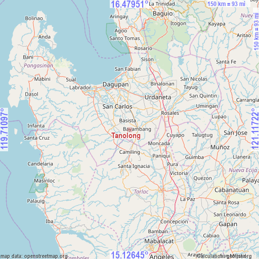 Tanolong on map