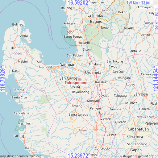 Talospatang on map