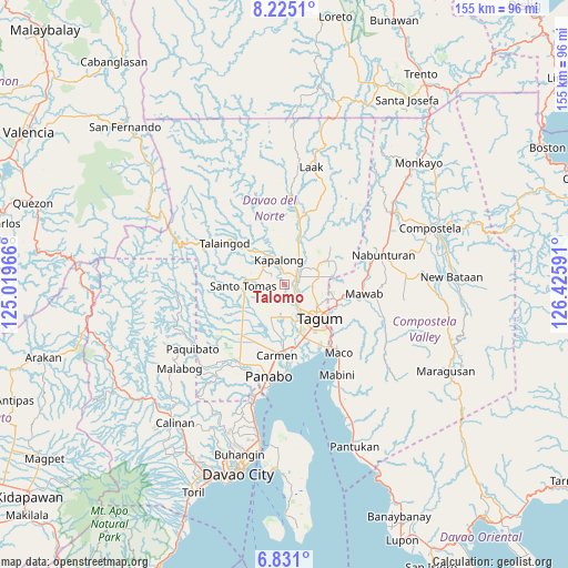 Talomo on map