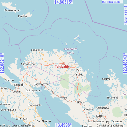 Talubatib on map