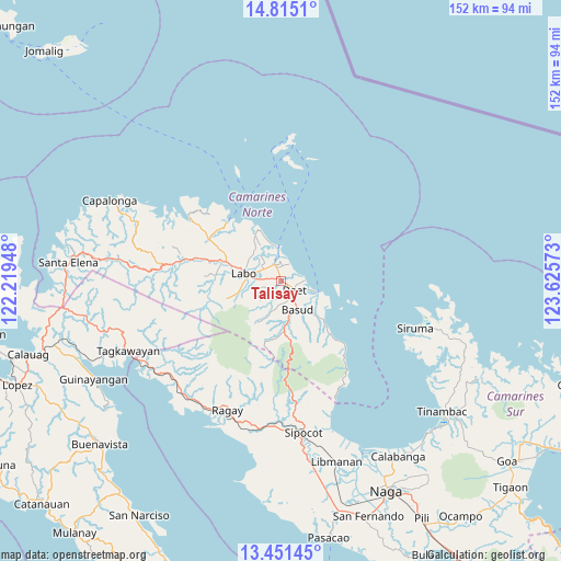 Talisay on map