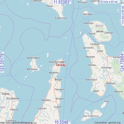 Talisay on map