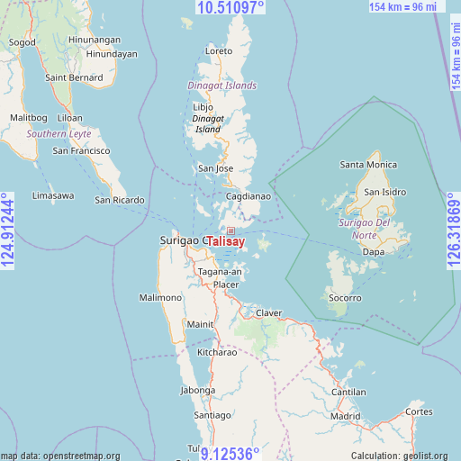 Talisay on map