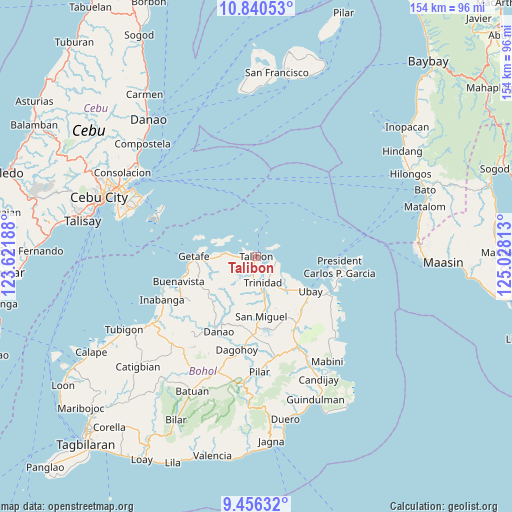 Talibon on map