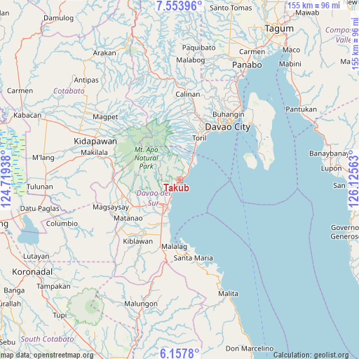 Takub on map