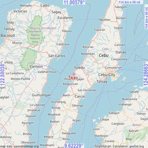 Tajao on map