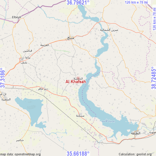 Al Khafsah on map