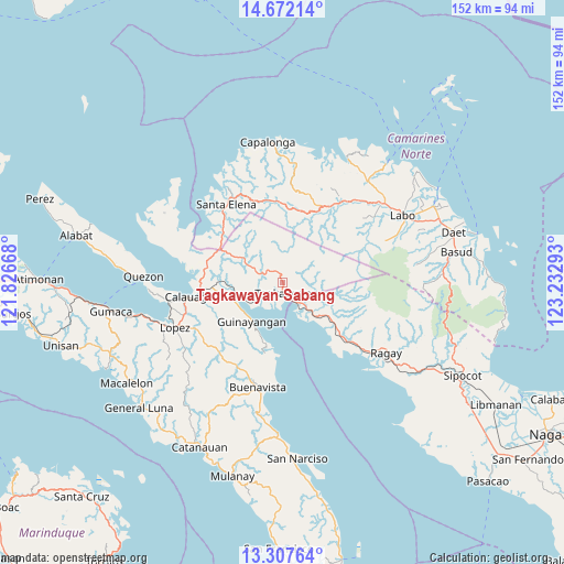 Tagkawayan Sabang on map