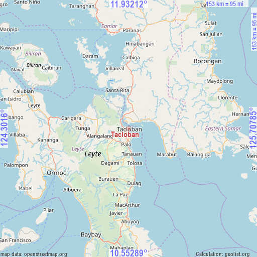 Tacloban on map