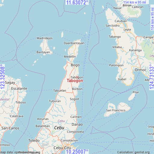 Tabogon on map