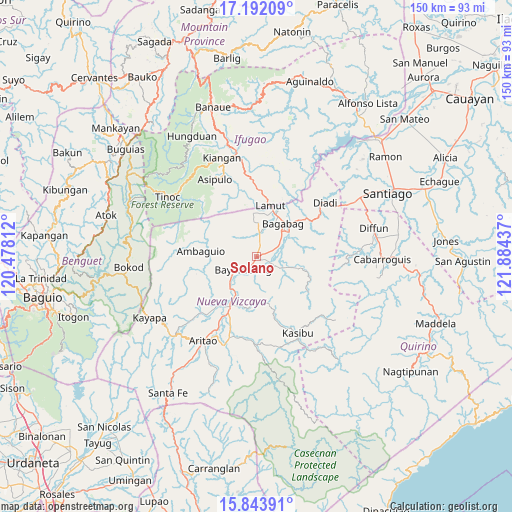 Solano on map