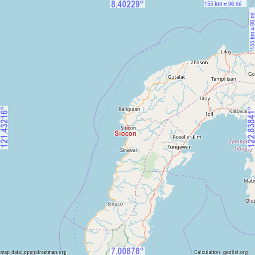 Siocon on map