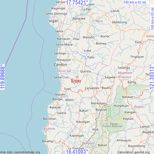 Sigay on map