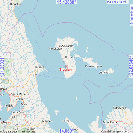 Sibulan on map