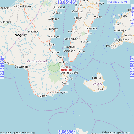 Sibulan on map