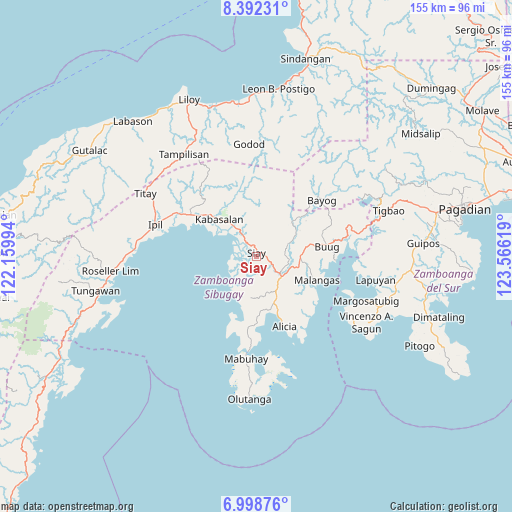 Siay on map