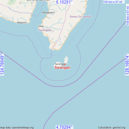 Sarangani on map