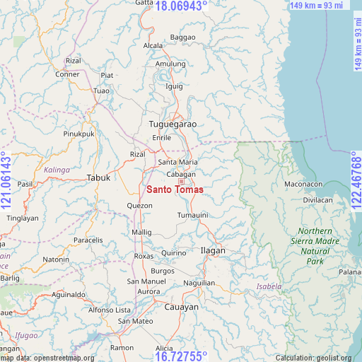 Santo Tomas on map