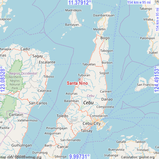 Santa Nino on map