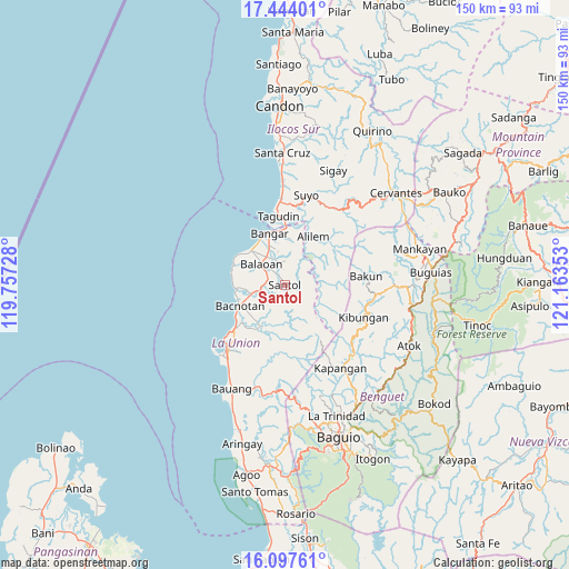 Santol on map