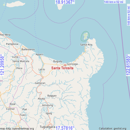 Santa Teresita on map