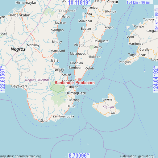 Santander Poblacion on map