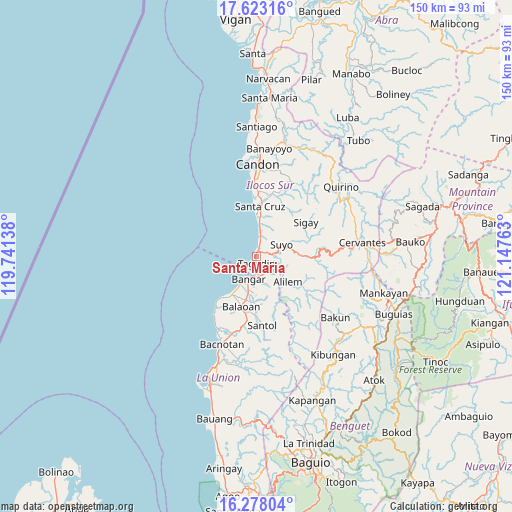 Santa Maria on map