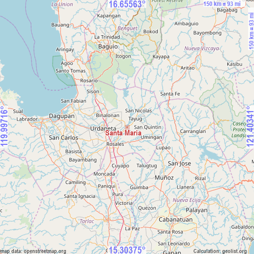 Santa Maria on map