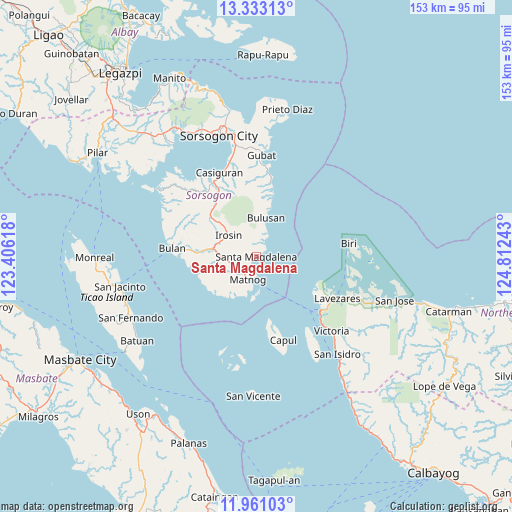 Santa Magdalena on map
