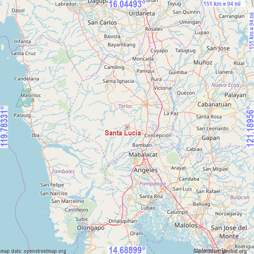 Santa Lucia on map