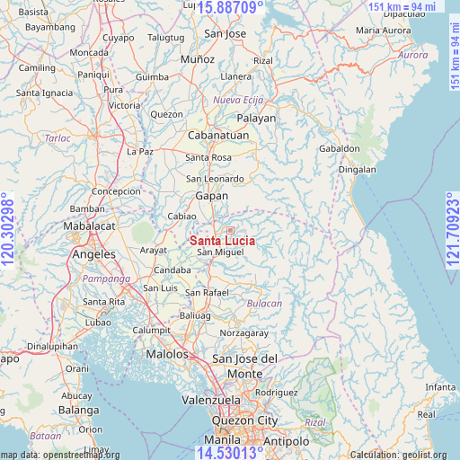 Santa Lucia on map