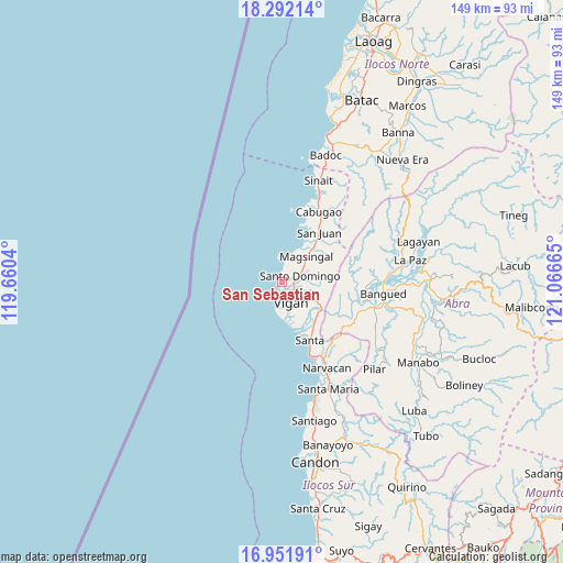 San Sebastian on map