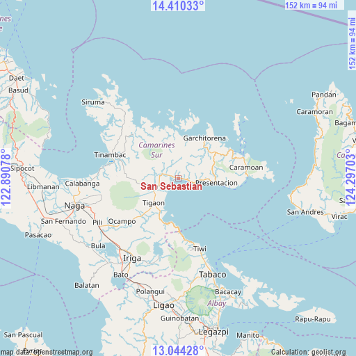 San Sebastian on map