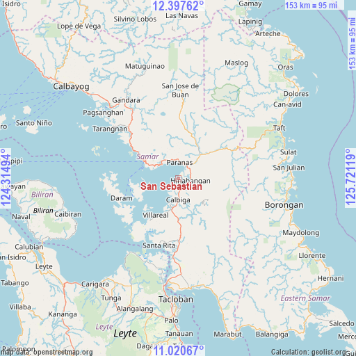 San Sebastian on map