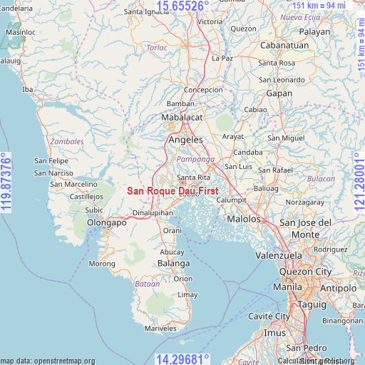 San Roque Dau First on map