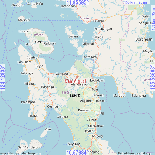 San Miguel on map