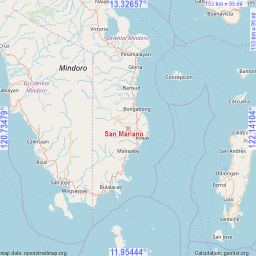 San Mariano on map