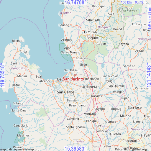 San Jacinto on map