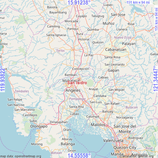 San Isidro on map