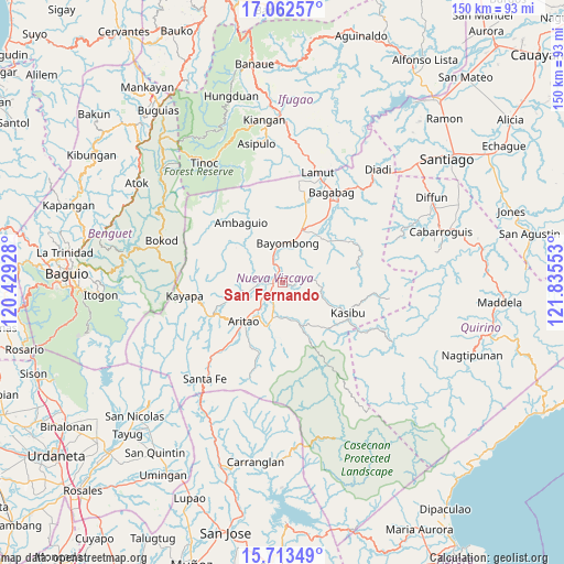 San Fernando on map