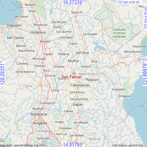 San Fabian on map