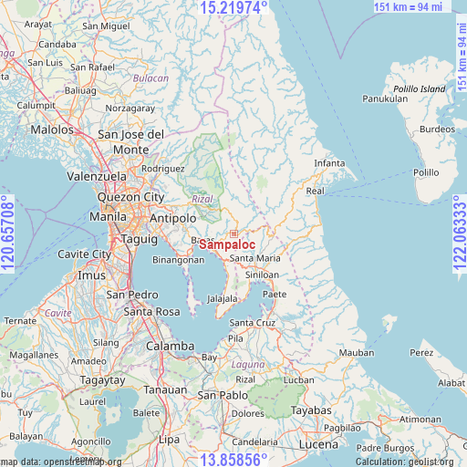 Sampaloc on map